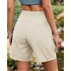 image:imageluvamia Hiking Shorts for Women Cargo 7 High Waisted Lightweight Quick Dry Golf Summer Casual Shorts with PocketsOatmeal