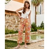 image:imageluvamia Barrel Jeans for Women Cropped High Waisted Baggy Colored Floral Printed Women Western Boyfriend Jeans StretchyBrown Floral