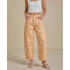 image:imageluvamia Barrel Jeans for Women Cropped High Waisted Baggy Colored Floral Printed Women Western Boyfriend Jeans StretchyKhaki Orchid