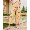 image:imageluvamia Barrel Jeans for Women Cropped High Waisted Baggy Colored Floral Printed Women Western Boyfriend Jeans StretchyWahsed Yellow Golden Fruit