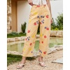 image:imageluvamia Barrel Jeans for Women Cropped High Waisted Baggy Colored Floral Printed Women Western Boyfriend Jeans StretchyWahsed Yellow Golden Fruit