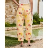 image:imageluvamia Barrel Jeans for Women Cropped High Waisted Baggy Colored Floral Printed Women Western Boyfriend Jeans StretchyWahsed Yellow Golden Fruit