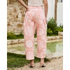 image:imageluvamia Barrel Jeans for Women Cropped High Waisted Baggy Colored Floral Printed Women Western Boyfriend Jeans StretchyWashed Pink Floral