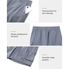 image:imageluvamia Cargo Shorts Women High Waisted Casual Elastic Waist 7 Inseam Mid Thigh Hiking Golf Shorts with Utility PocketsBlue Gray