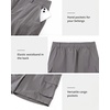 image:imageluvamia Cargo Shorts Women High Waisted Casual Elastic Waist 7 Inseam Mid Thigh Hiking Golf Shorts with Utility PocketsDark Gray
