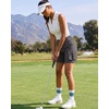 image:imageluvamia Cargo Shorts Women High Waisted Casual Elastic Waist 7 Inseam Mid Thigh Hiking Golf Shorts with Utility PocketsDark Gray