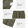 image:imageluvamia Cargo Shorts Women High Waisted Casual Elastic Waist 7 Inseam Mid Thigh Hiking Golf Shorts with Utility PocketsDusty Olive