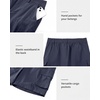 image:imageluvamia Cargo Shorts Women High Waisted Casual Elastic Waist 7 Inseam Mid Thigh Hiking Golf Shorts with Utility PocketsNavy Blue