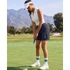 image:imageluvamia Cargo Shorts Women High Waisted Casual Elastic Waist 7 Inseam Mid Thigh Hiking Golf Shorts with Utility PocketsNavy Blue