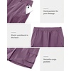 image:imageluvamia Cargo Shorts Women High Waisted Casual Elastic Waist 7 Inseam Mid Thigh Hiking Golf Shorts with Utility PocketsPurple