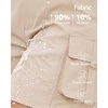 image:imageluvamia Cargo Shorts Women High Waisted Casual Elastic Waist 7 Inseam Mid Thigh Hiking Golf Shorts with Utility PocketsTurtledove