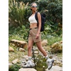 image:imageluvamia Cargo Shorts for Women Mid Thigh High Rise Lightweight Quick Dry Hiking Shorts Women Zipper Pockets with BeltKhaki