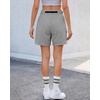 image:imageluvamia Cargo Shorts for Women Mid Thigh High Rise Lightweight Quick Dry Hiking Shorts Women Zipper Pockets with BeltTitanium Gray