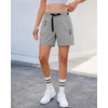 image:imageluvamia Cargo Shorts for Women Mid Thigh High Rise Lightweight Quick Dry Hiking Shorts Women Zipper Pockets with BeltTitanium Gray