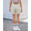 image:imageluvamia Cargo Shorts for Women Mid Thigh High Rise Lightweight Quick Dry Hiking Shorts Women Zipper Pockets with BeltTurtledove