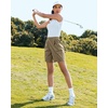 image:imageluvamia Hiking Shorts for Women Cargo Pull On Elastic Waist Lightweight Quick Dry Summer Sport Golf 7 Inch Inseam ShortsDark Khaki