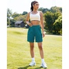image:imageluvamia Hiking Shorts for Women Cargo Pull On Elastic Waist Lightweight Quick Dry Summer Sport Golf 7 Inch Inseam ShortsHabor Blue