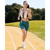 image:imageluvamia Hiking Shorts for Women Cargo Pull On Elastic Waist Lightweight Quick Dry Summer Sport Golf 7 Inch Inseam ShortsHabor Blue