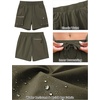 image:imageluvamia Hiking Shorts for Women Elastic Waist Pull On Quick Dry Zipper Pockets Lightweight Camping 5 Inseam Cargo ShortsArmy Green