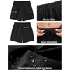 image:imageluvamia Hiking Shorts for Women Elastic Waist Pull On Quick Dry Zipper Pockets Lightweight Camping 5 Inseam Cargo ShortsBlack