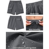 image:imageluvamia Hiking Shorts for Women Elastic Waist Pull On Quick Dry Zipper Pockets Lightweight Camping 5 Inseam Cargo ShortsDark Gray