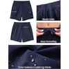 image:imageluvamia Hiking Shorts for Women Elastic Waist Pull On Quick Dry Zipper Pockets Lightweight Camping 5 Inseam Cargo ShortsNavy Blue