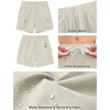 image:imageluvamia Hiking Shorts for Women Elastic Waist Pull On Quick Dry Zipper Pockets Lightweight Camping 5 Inseam Cargo ShortsTurtledove