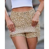 image:imageluvamia Skorts for Woman Leopard Cheetah Print Mini Skirt with Shorts High Waisted Trendy Cute Stretchy Side Slit SkortBeige Cheetah
