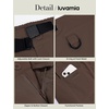 image:imageluvamia Summer Hiking Shorts for Women Casual Cargo High Waisted Water Resistant 7 Inch Inseam Shorts with PocketsBrown