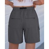 image:imageluvamia Summer Hiking Shorts for Women Casual Cargo High Waisted Water Resistant 7 Inch Inseam Shorts with PocketsDark Gray