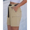image:imageluvamia Summer Hiking Shorts for Women Casual Cargo High Waisted Water Resistant 7 Inch Inseam Shorts with PocketsKhaki
