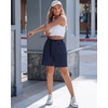 image:imageluvamia Summer Hiking Shorts for Women Casual Cargo High Waisted Water Resistant 7 Inch Inseam Shorts with PocketsNavy Blue