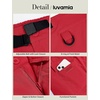 image:imageluvamia Summer Hiking Shorts for Women Casual Cargo High Waisted Water Resistant 7 Inch Inseam Shorts with PocketsRed