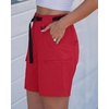 image:imageluvamia Summer Hiking Shorts for Women Casual Cargo High Waisted Water Resistant 7 Inch Inseam Shorts with PocketsRed