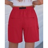 image:imageluvamia Summer Hiking Shorts for Women Casual Cargo High Waisted Water Resistant 7 Inch Inseam Shorts with PocketsRed