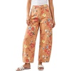 image:imageluvamia Barrel Jeans for Women Cropped High Waisted Baggy Colored Floral Printed Women Western Boyfriend Jeans StretchyBrown Floral