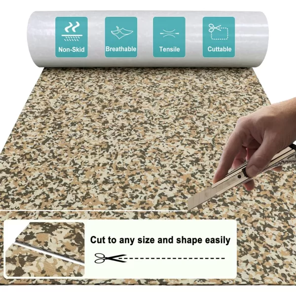 imageBoat Flooring EVA Foam Boat Decking Sheet Self Adhesive Marine Flooring Brushed Camo Marine Carpet for Boats Yacht Kayak Decking Cushioning Cooler Seating Helm Pad Swimming RV Golf Cart Non Slip PadCamo Desert