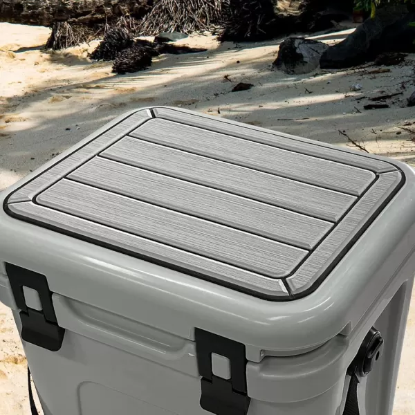 imageHjdeck Cooler Pad for YETI Roadie 24 Cooler Seat Cushion Soft SelfAhesive Cooler Pad AccessoryBLight Grey with Black