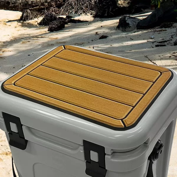 imageHjdeck Cooler Pad for YETI Tundra 35L 45L 65L Cooler Seat Cushion Soft SelfAhesive Cooler Pad AccessoryBdark Brown With Black