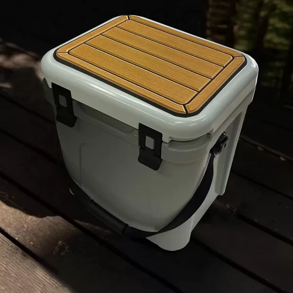 imageHjdeck Cooler Pad for YETI Tundra 35L 45L 65L Cooler Seat Cushion Soft SelfAhesive Cooler Pad AccessoryBdark Brown With Black