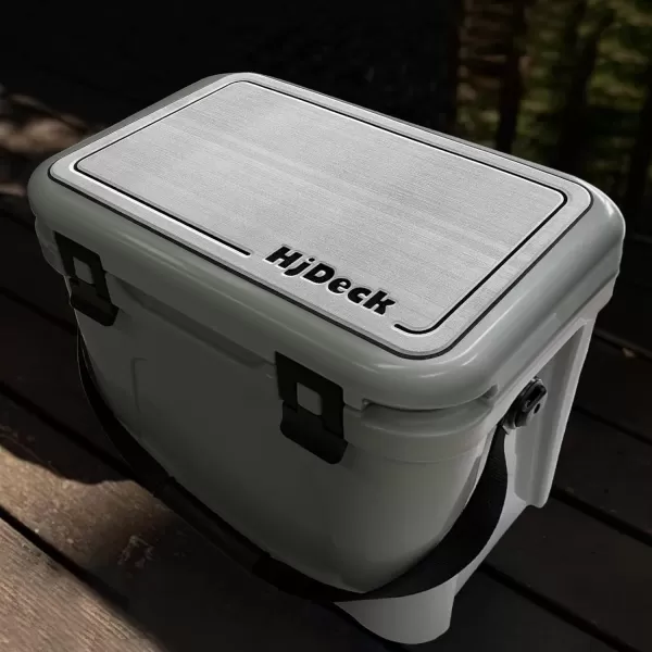imageHjdeck Cooler Pad for YETI Tundra 35L 45L 65L Cooler Seat Cushion Soft SelfAhesive Cooler Pad AccessoryHjlight Grey With Black