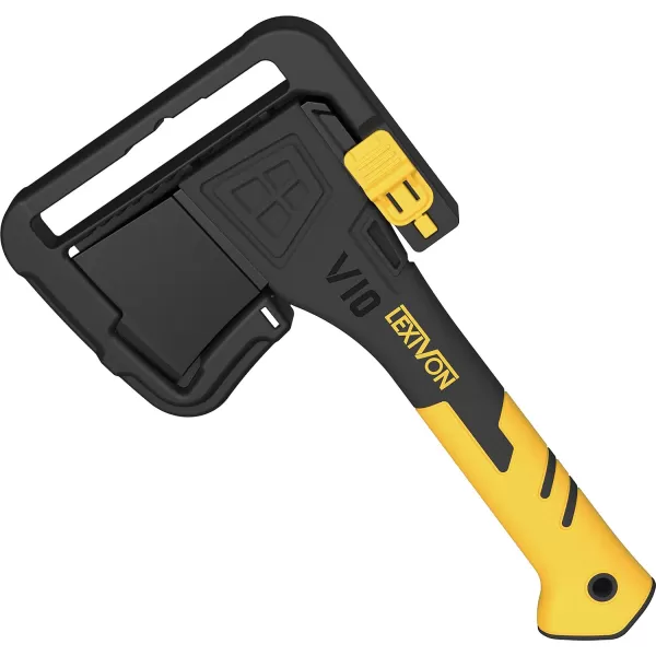 imageLEXIVON V14 Camping Hatchet 14Inch Axe  Ergonomic TPR Grip Lightweight FiberGlass Composite Handle  Protective Carrying Sheath Included LXV14V10Camping Hatchet