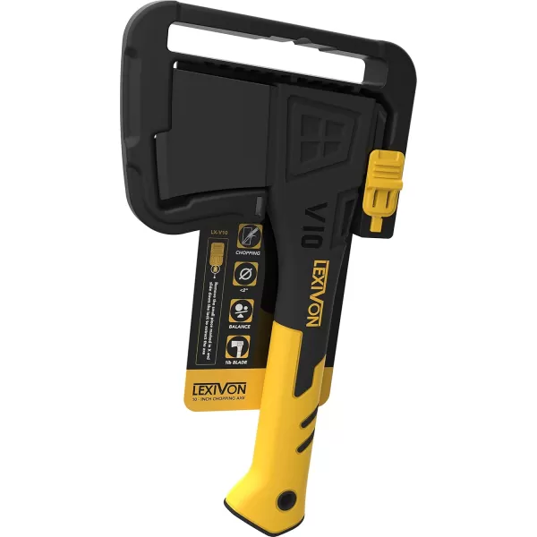 imageLEXIVON V14 Camping Hatchet 14Inch Axe  Ergonomic TPR Grip Lightweight FiberGlass Composite Handle  Protective Carrying Sheath Included LXV14V10Camping Hatchet