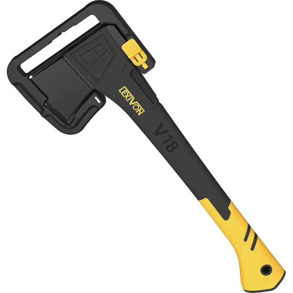 imageLEXIVON V14 Camping Hatchet 14Inch Axe  Ergonomic TPR Grip Lightweight FiberGlass Composite Handle  Protective Carrying Sheath Included LXV14V18Chopping Axe