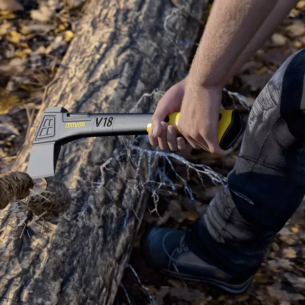 imageLEXIVON V14 Camping Hatchet 14Inch Axe  Ergonomic TPR Grip Lightweight FiberGlass Composite Handle  Protective Carrying Sheath Included LXV14V18Chopping Axe