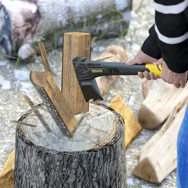 imageLEXIVON V14 Camping Hatchet 14Inch Axe  Ergonomic TPR Grip Lightweight FiberGlass Composite Handle  Protective Carrying Sheath Included LXV14V18sSplitting Axe