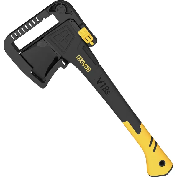 imageLEXIVON V14 Camping Hatchet 14Inch Axe  Ergonomic TPR Grip Lightweight FiberGlass Composite Handle  Protective Carrying Sheath Included LXV14V18sSplitting Axe