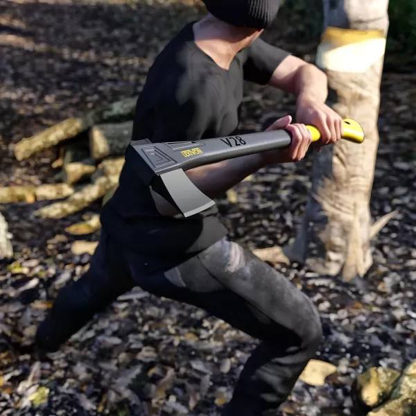 imageLEXIVON V14 Camping Hatchet 14Inch Axe  Ergonomic TPR Grip Lightweight FiberGlass Composite Handle  Protective Carrying Sheath Included LXV14V28Chopping Axe