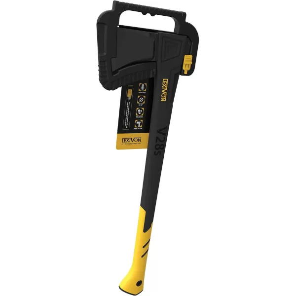 imageLEXIVON V14 Camping Hatchet 14Inch Axe  Ergonomic TPR Grip Lightweight FiberGlass Composite Handle  Protective Carrying Sheath Included LXV14V28sSplitting Axe