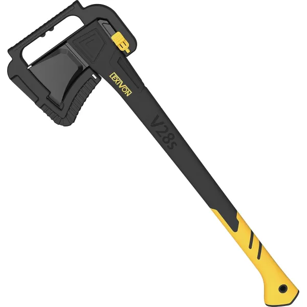 imageLEXIVON V14 Camping Hatchet 14Inch Axe  Ergonomic TPR Grip Lightweight FiberGlass Composite Handle  Protective Carrying Sheath Included LXV14V28sSplitting Axe
